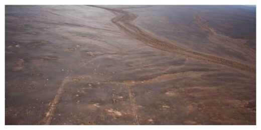 An aerial view of the western camp.
