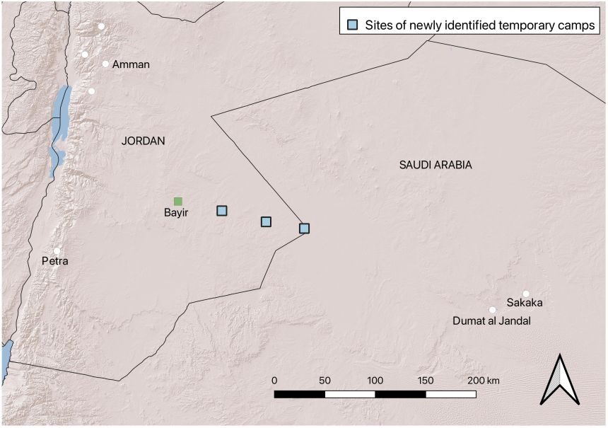 Click to enlarge Map showing the location of the Roman camps