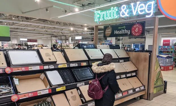 empty shelves uk