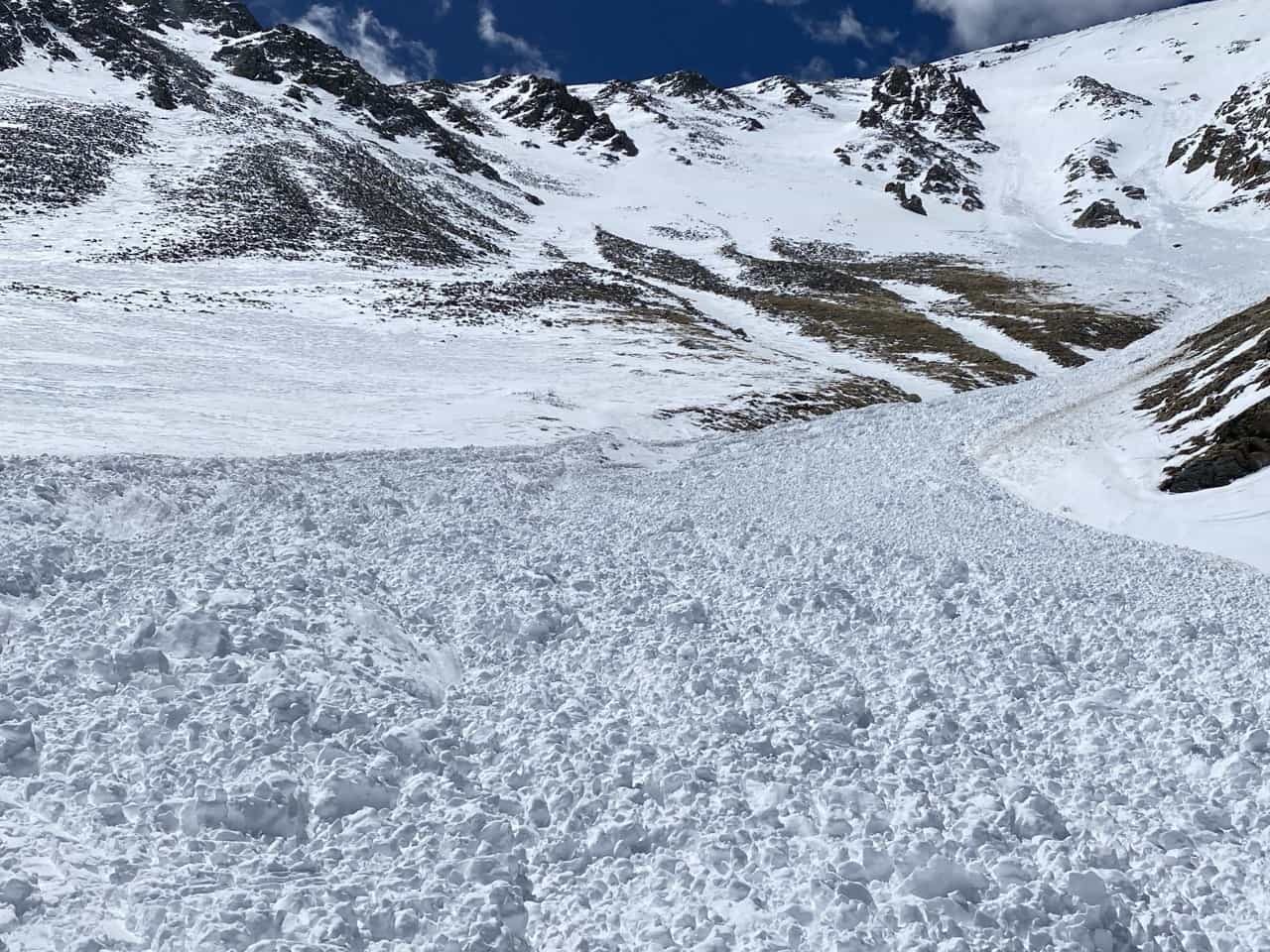 Click to enlarge Site of a fatal avalanche accident on April 29