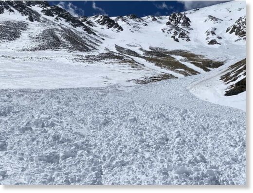 Click to enlarge Site of a fatal avalanche accident on April 29