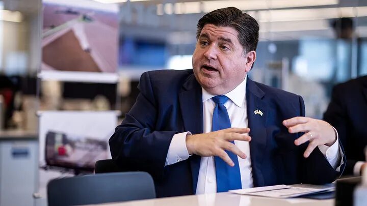 Click to enlarge Illinois Gov. J.B. Pritzker