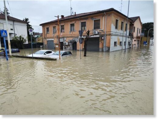 Floods in Emilia-Romagna Italy, 03 May 2023.