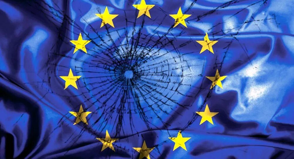 European flag splintering