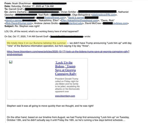 email noah shactmen censorhip conference aspen institute burisma