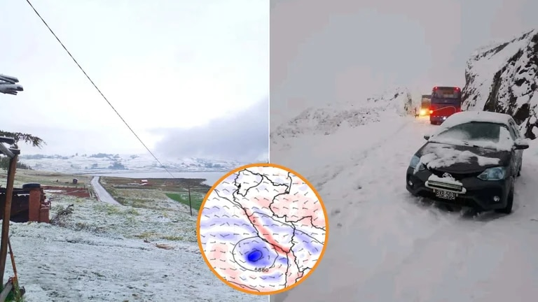 Meteorological DANA causes unusual snowfall in Cusco and low temperatures in the southern sierra