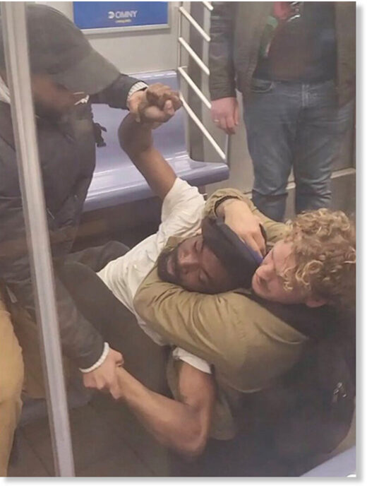 restraining man