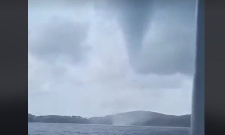 Click to enlarge Waterspout near Dubrovnik island
