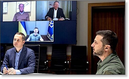 Click to enlarge Zelensky meets with Larry Fink