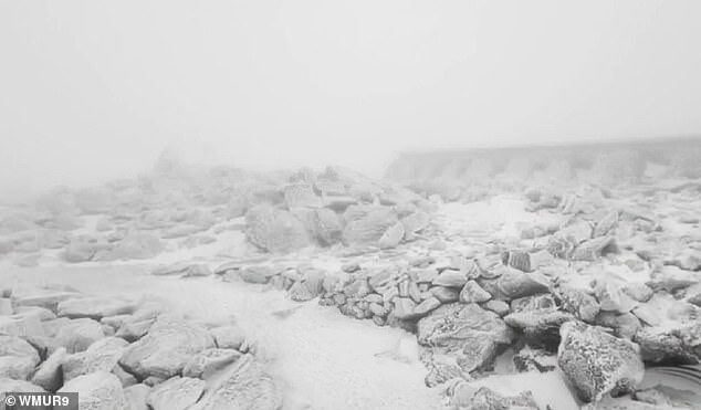 It may be just a month until summer starts, but no one told that to the mountains in New Hampshire, which saw a thick coating of snowfall at some of its highest elevations on Thursday
