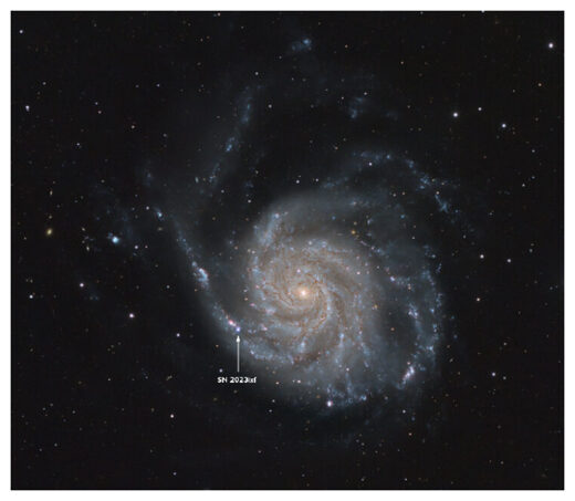 Click to enlarge SN2023ixf in M101