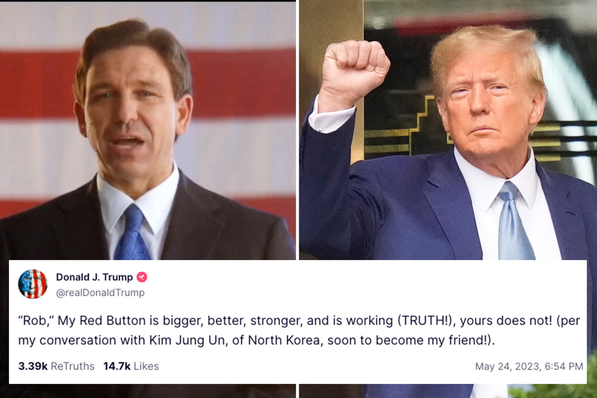 Click to enlarge Ron DeSantis, Donald Trump
