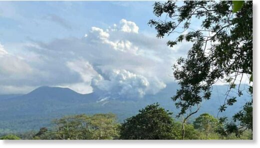 There was no impact on people and infrastructure due to the volcan