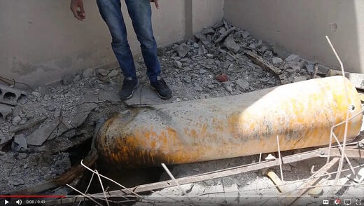 douma chemical attack bomb