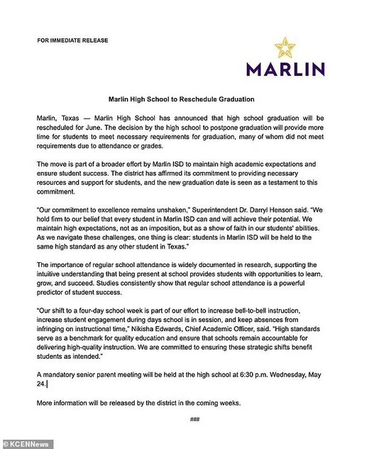 Click to enlarge marlin high school letter