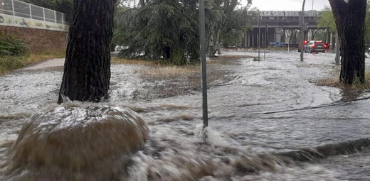 Flooding in Madrid after heavy rains