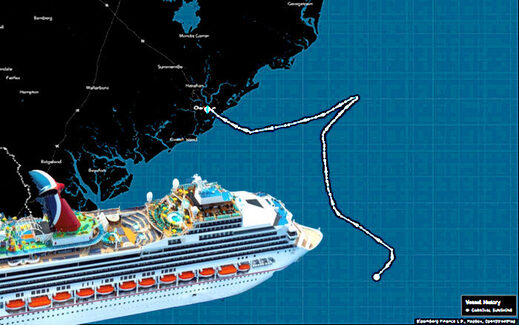 Cruise ship map