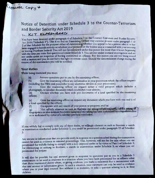 Notice page