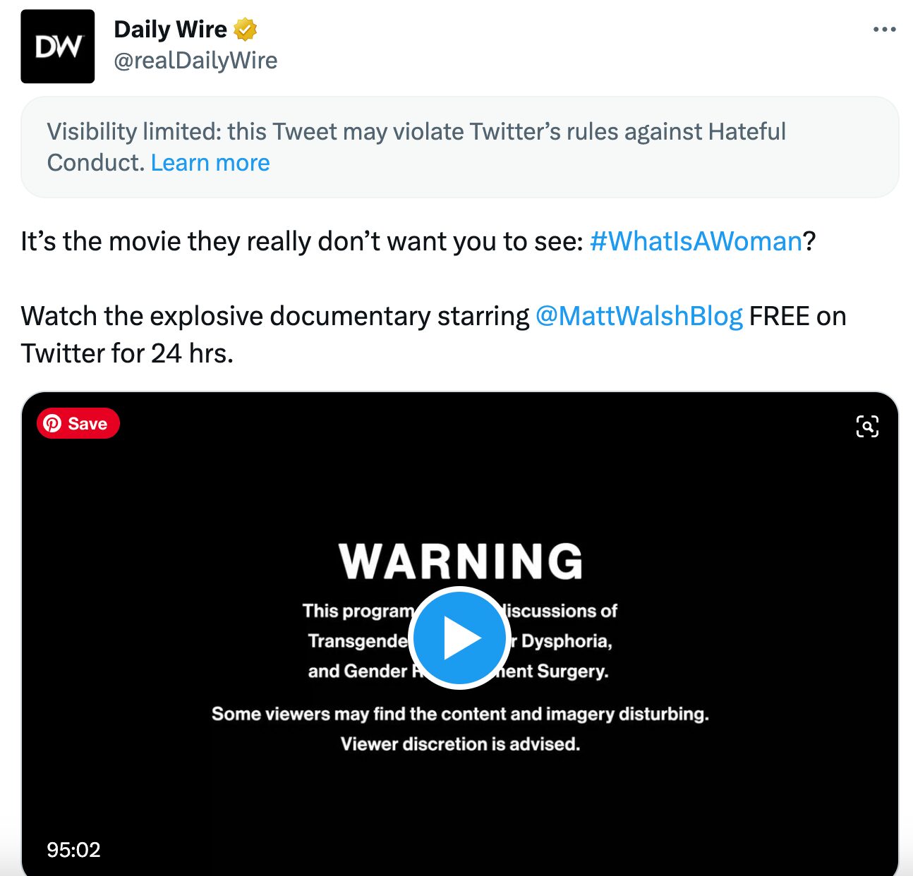 twitter warning 'what is a woman'