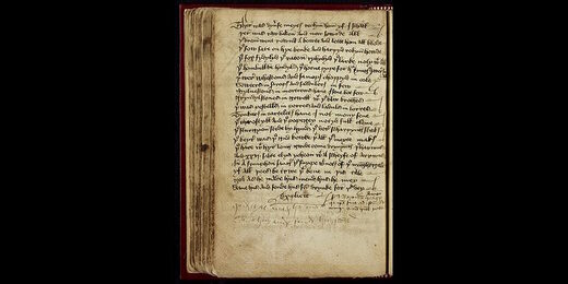 Click to enlarge manuscript 15th century comedy