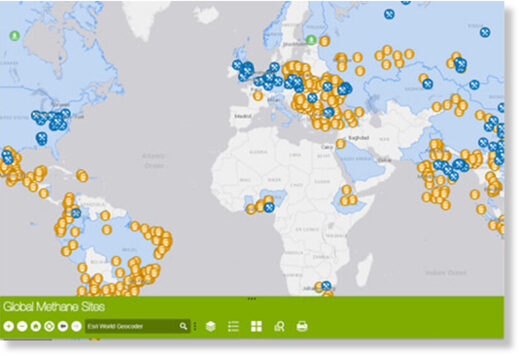 map of EPA methane mitigation activity