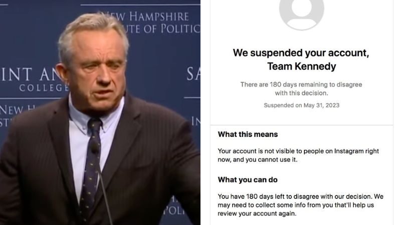 Click to enlarge robert kennedy junior instagram ban