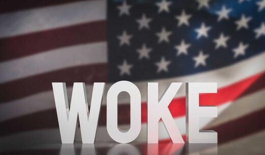 woke american flag graphic