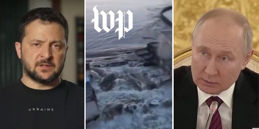 zelensky putin ukraine dam explostion Wapo washington post
