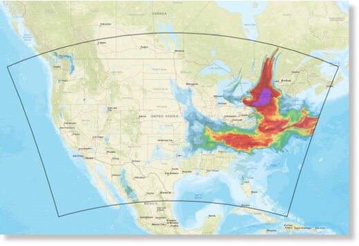Click to enlarge A screenshot of a radar-based analysis by the