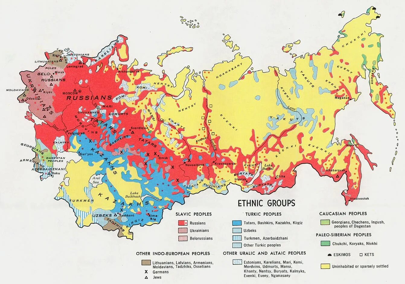 Click to enlarge Russia's Ethnic Groups