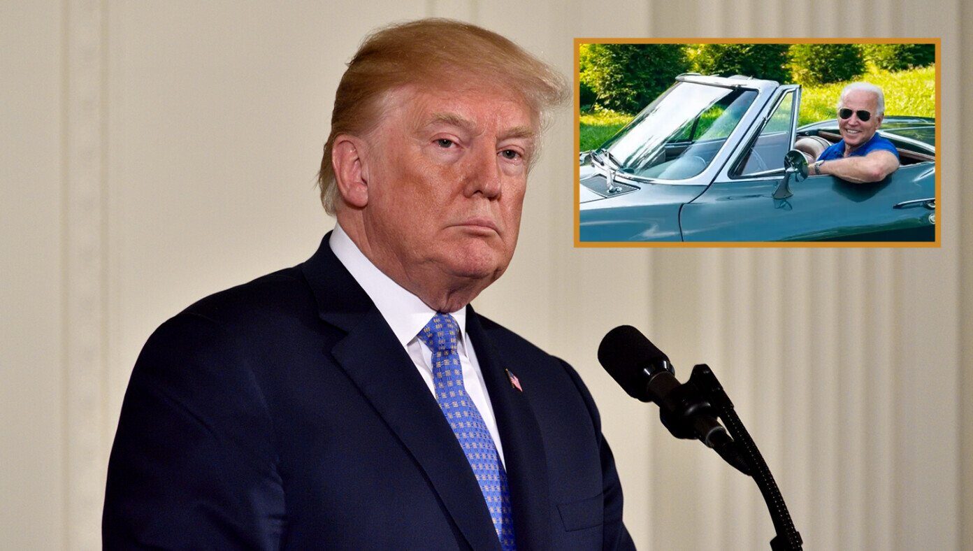 trump biden  classified documents corvette satire