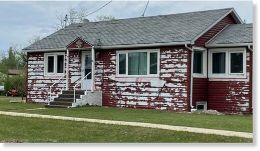 Click to enlarge The aftermath of a severe thunderstorm that battered the community of Oak River, Man., with large hail on June 7, 2023.
