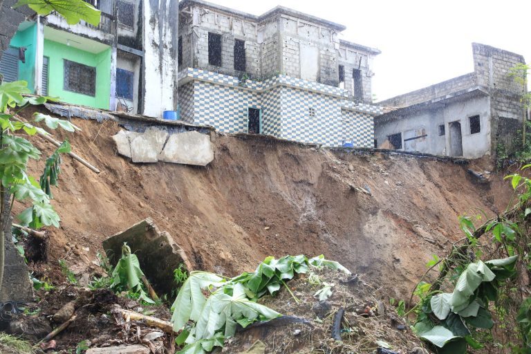 Landslide in Yopougon Bel Air, Abidjan,
