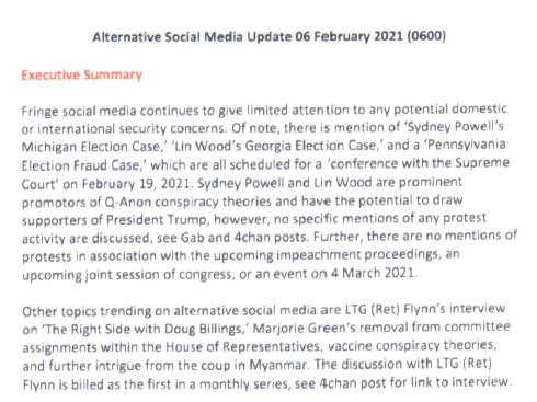 pentagon alternative social media report