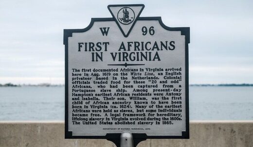 Click to enlarge historical sign marker slavery virgina