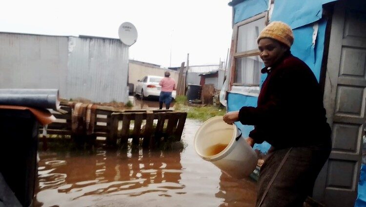 Nonceba Nobatana had to evacuate her home when heavy rains flooded the two-bedroom shack in Malema informal settlement in Philippi on Wednesday morning.