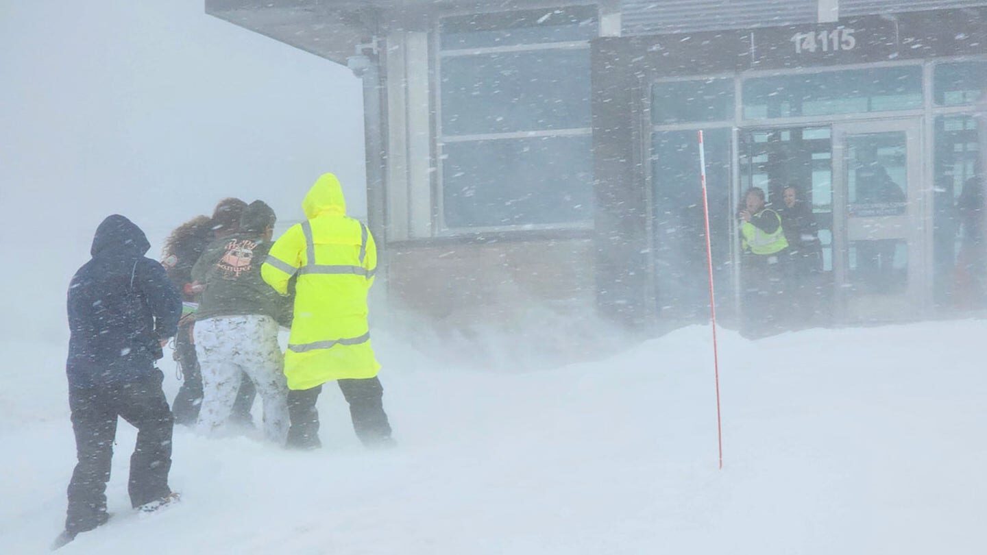 Click to enlarge The blizzard forced evacuations due to the heavy snow and winds topping 50 mph.