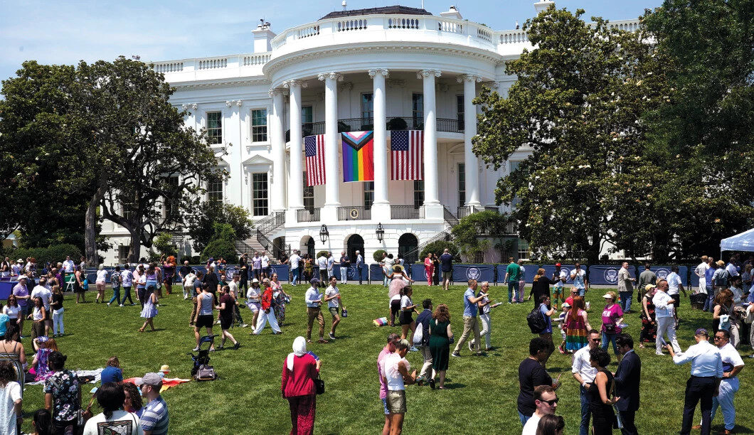 White House, Pride event, Pride flag