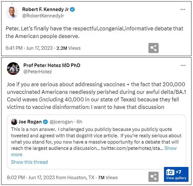 joe rogan  peter hotez rfk vaccine twitter