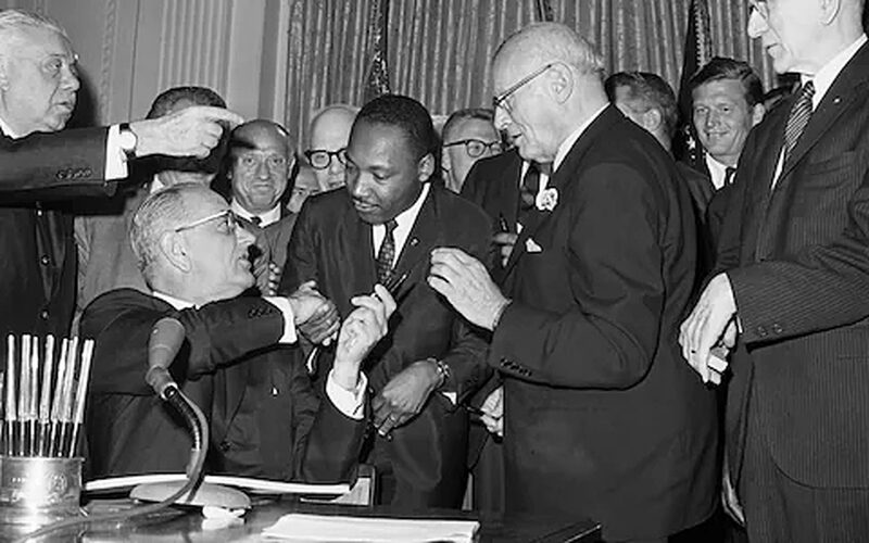 Click to enlarge lyndon johnson martin luther king lbj mlk