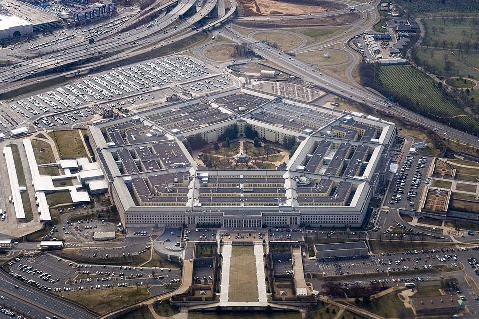pentagon building aerial shot