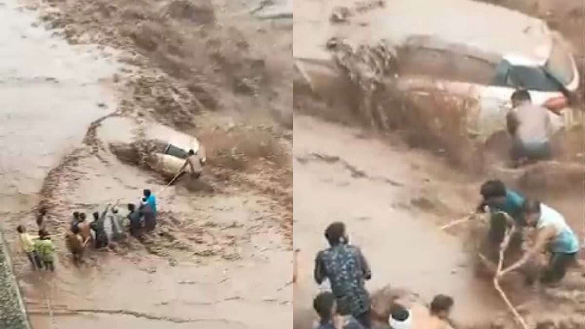 The dramatic rescue carried out by locals in Panchkula, Haryana