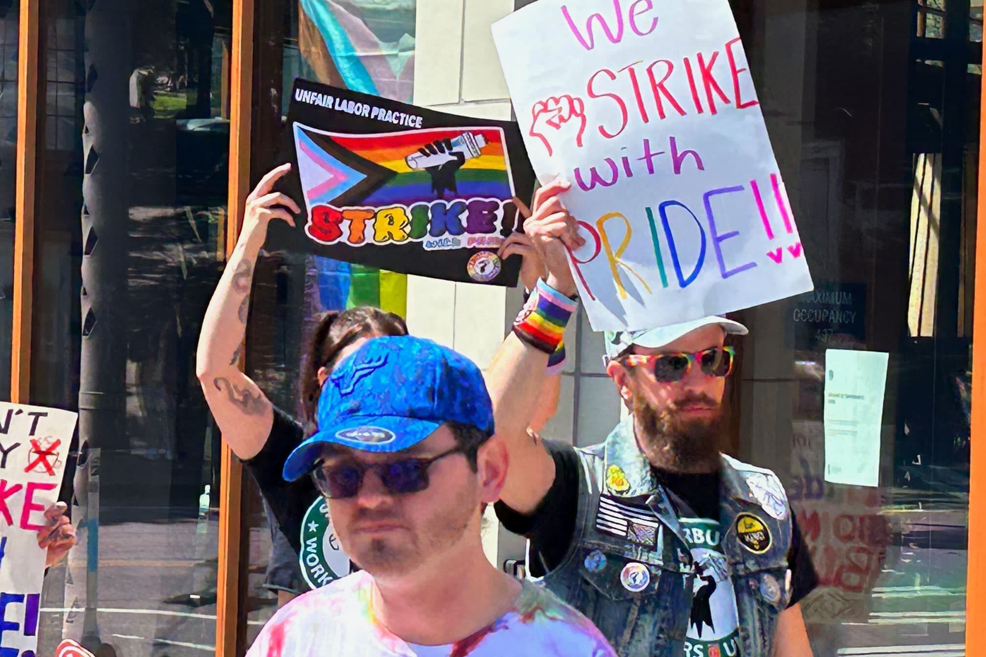 Click to enlarge starbucks union strike pride decorations