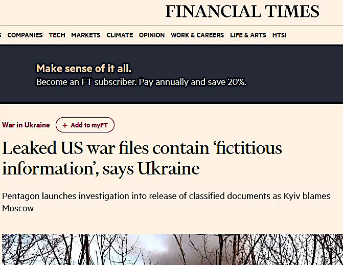 Click to enlarge Financial times headluine