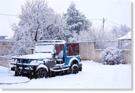 Snow falls in Barkly East, Eastern Cape on 29 June, 2023.