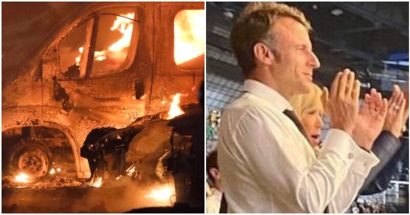 france riots macron elton john concert