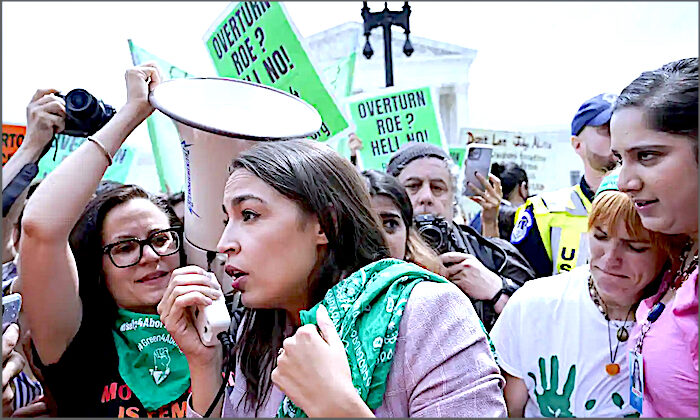 Click to enlarge AOC protest