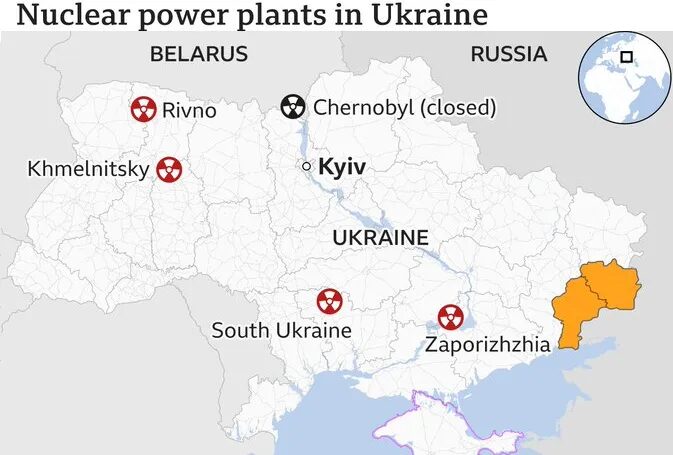 Click to enlarge Nuclear Power Plants in Ukraine