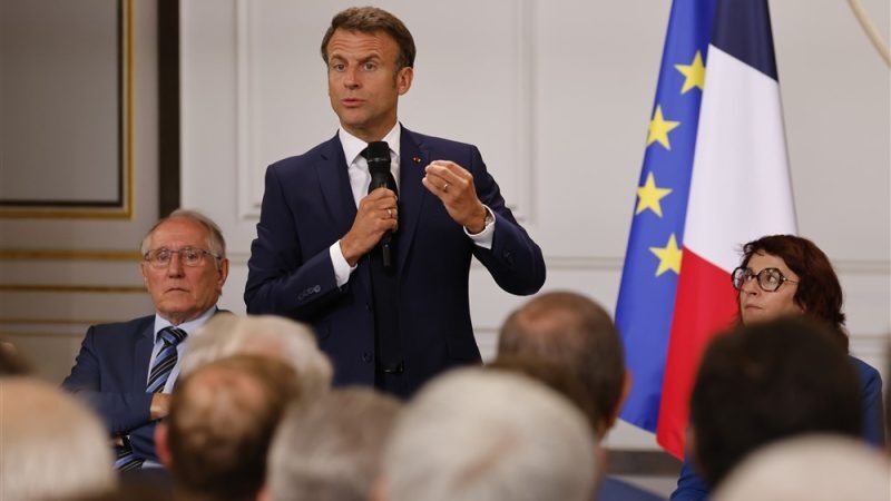 Click to enlarge Emmanuel Macron