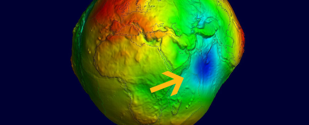 Geoid gravity hole earth